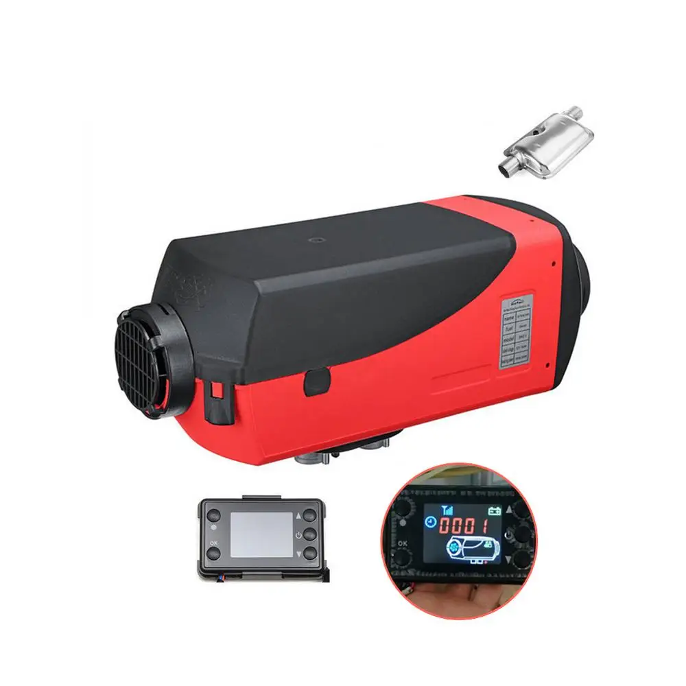 OkyRie LCD Display 10L Fuel Tank 12V 24V 5KW Car Air Heater Diesel Parking Heater for Bus Car Motor-Homes Vehicle