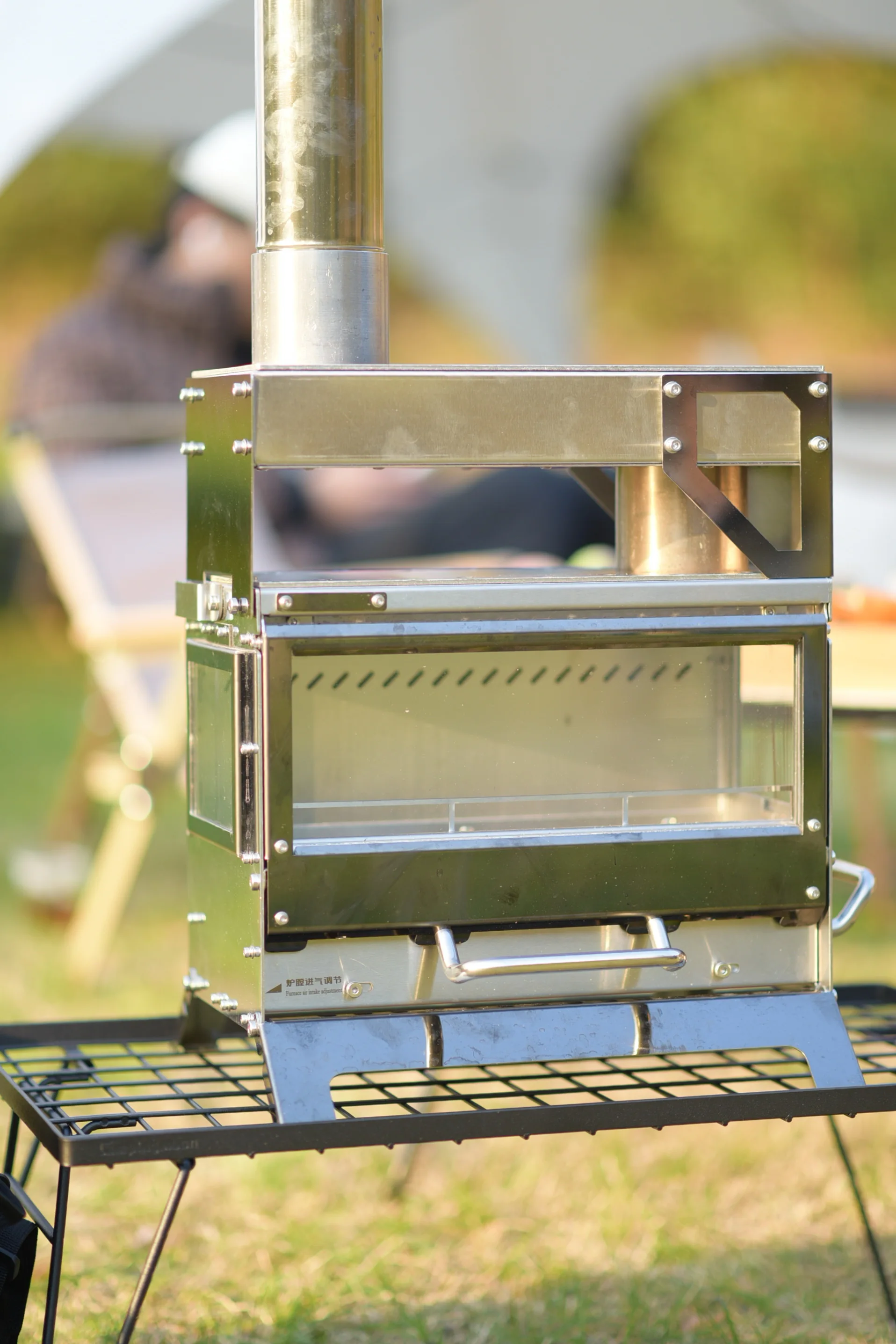 outdoor camping wood burning stove