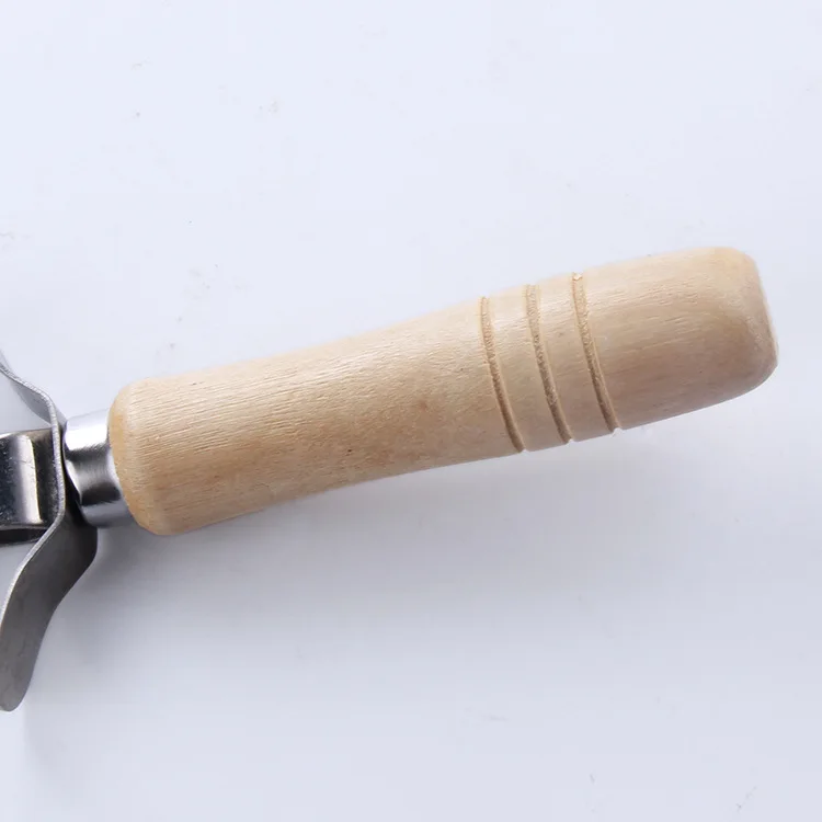 Modern Stainless Steel Pizza Wheel Cutter with Wood Handle Kitchen Tool for Home Use