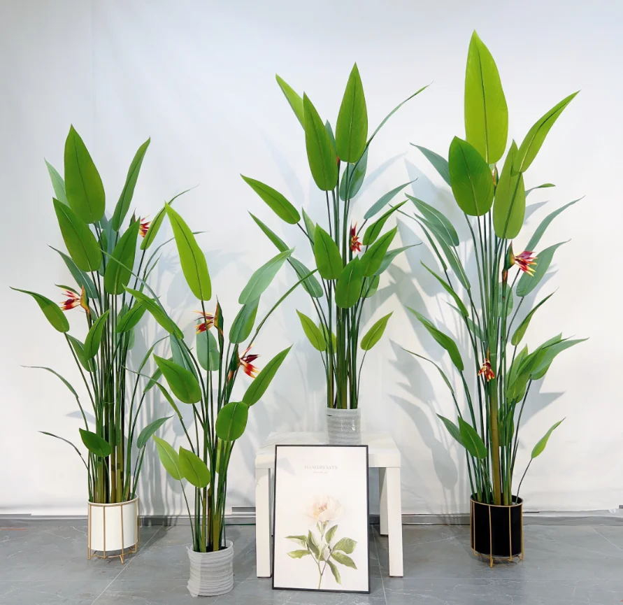 Artificial Plants Tree Home Decor Bonsai Tree Plastic potted plants Fake Plants Garden Landscaping Modern Indoor Palm