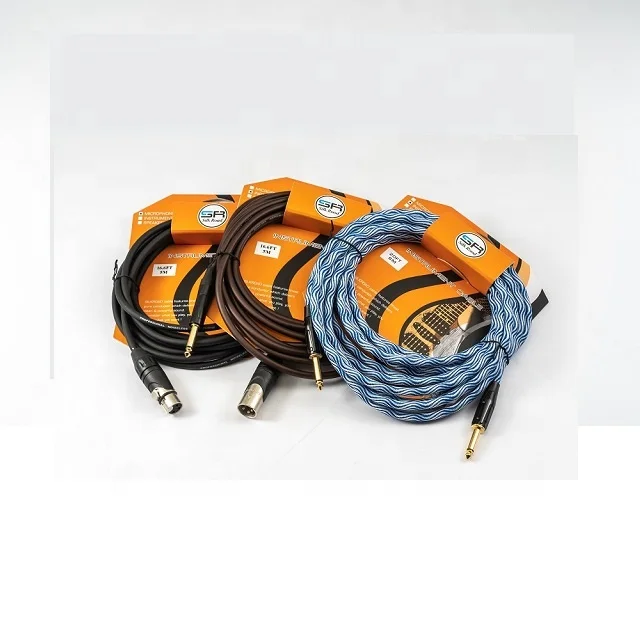 
30ft Guitar Cable 9m with 6.35 Mono to 6.35 Mono Plug from China supplier for guitar bass 