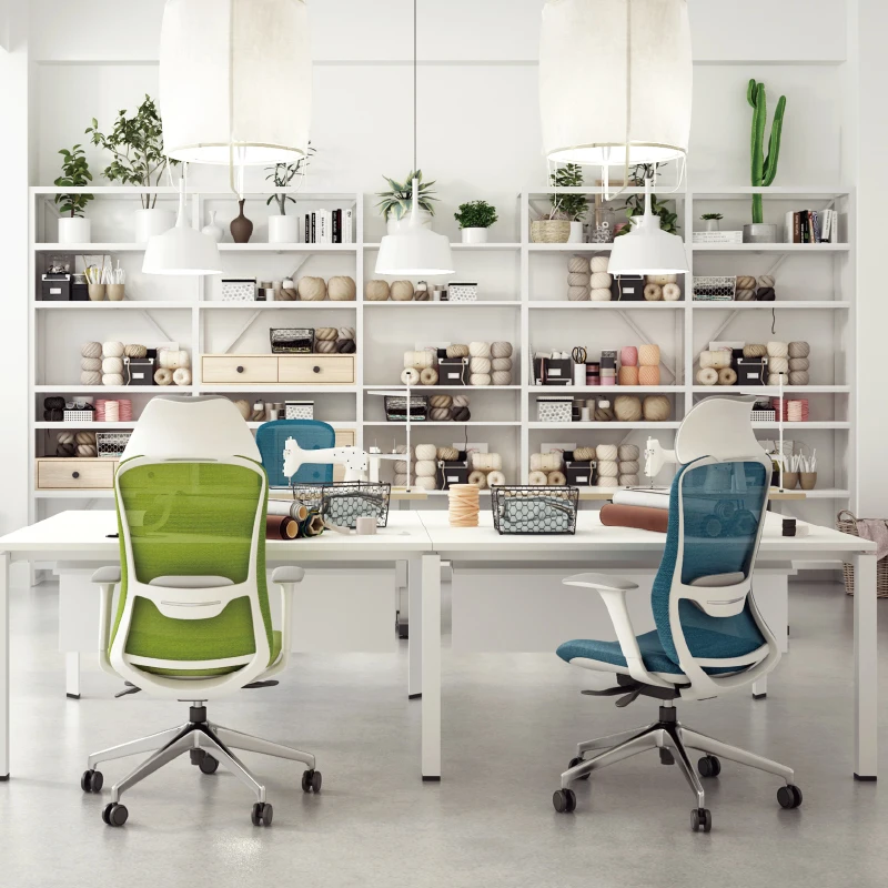 Modern Middle Back Luxury Ergonomic Chair Peru Visitor Chair Swivel Comfy Computer Mesh Executive Office With Wheels Chair Mesh