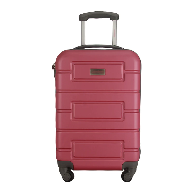 Durable lightweight business luggage oem custom logo tag 3 pcs light carry on red traveling bag trolley luggage set suitcase