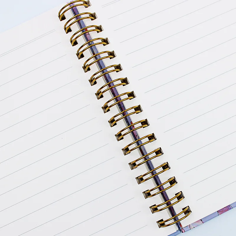 Logo Support Wholesale A5 Diary Notebook Spiral Notebook Hard Cover Loose Leaf Notebook Thickened Horizontal Line