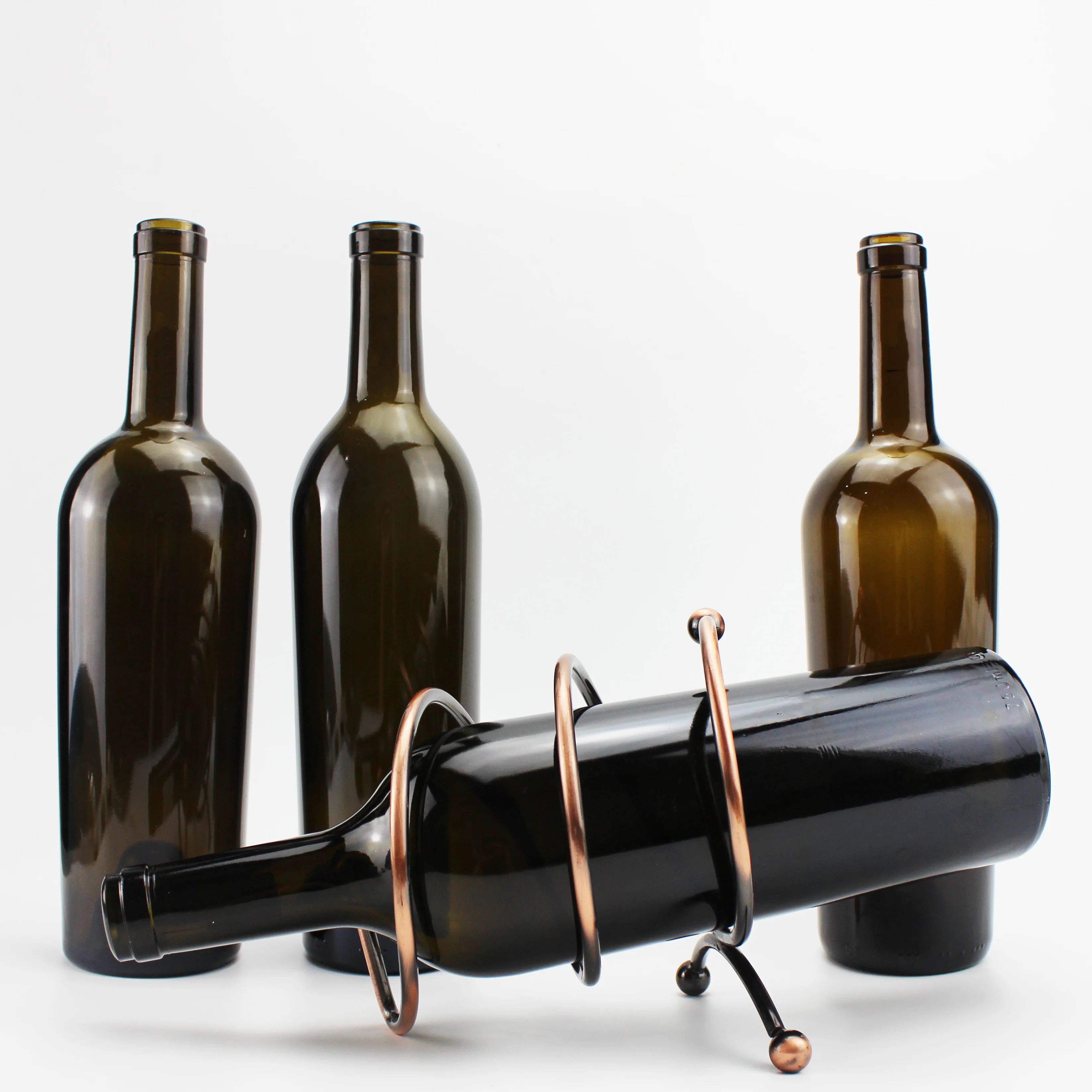 Wholesale brown green black 187ml 375ml 500ml 750ml empty wine glass bottle