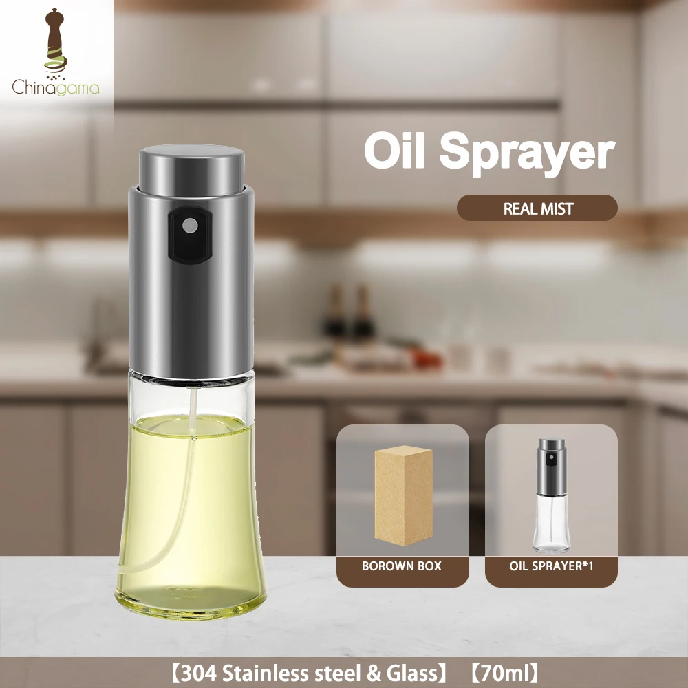 Kitchen Gadgets Stainless Steel Olive Oil Glass Bottle Salad food BBQ Baking Roasting Cooking Olive Oil Sprayer