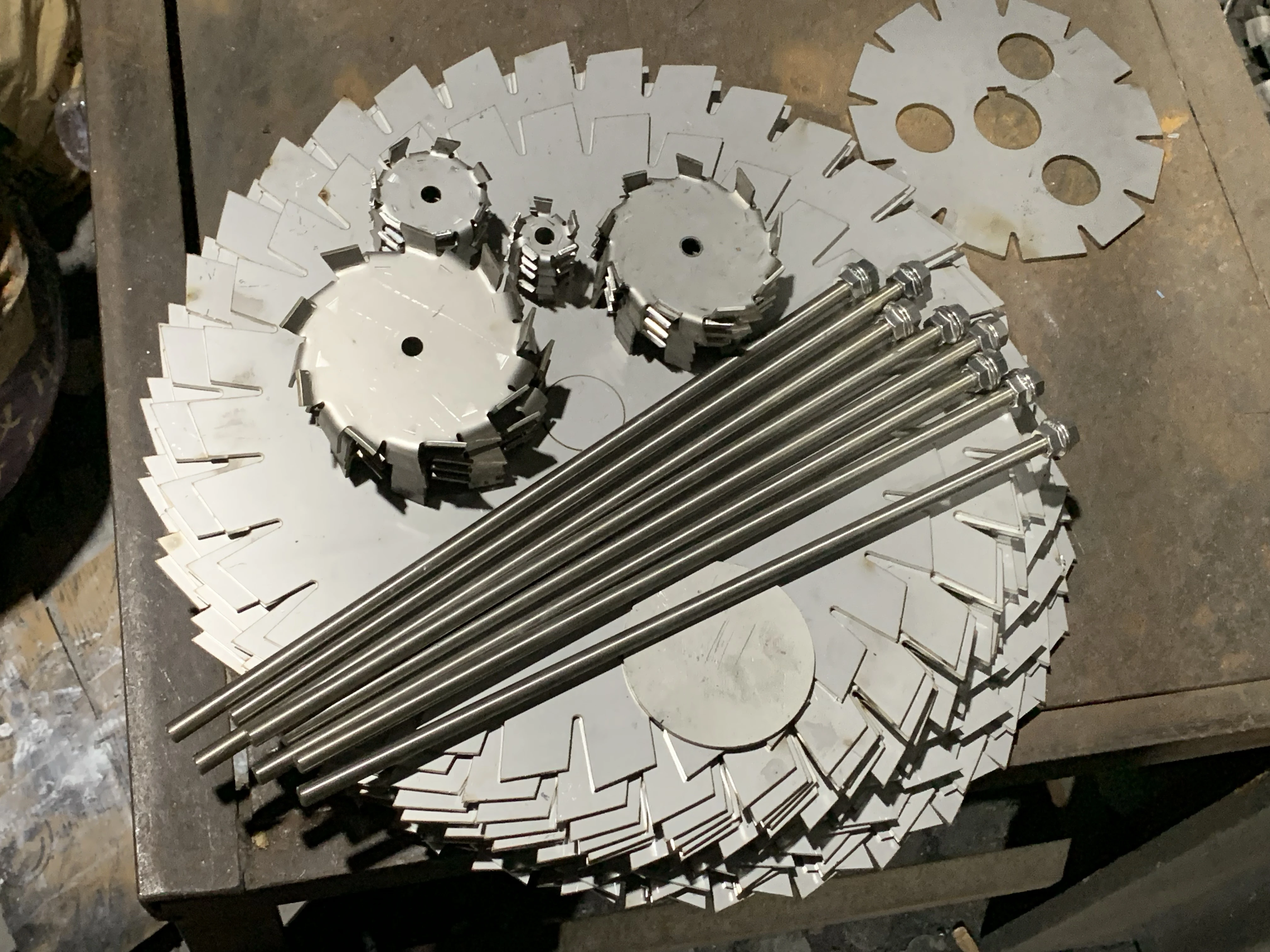 Stainless steel dispersing disc high-speed stirring impeller disperser accessories disc dispersing blades