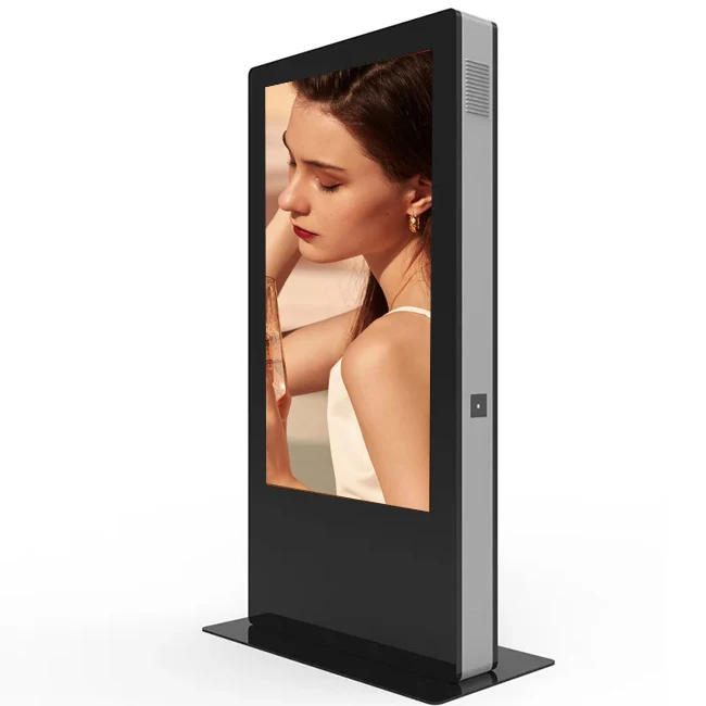 2500nits High Brightness Outdoor Floor Stand Electronic Digital Video Player Advertising Lcd Display Screen