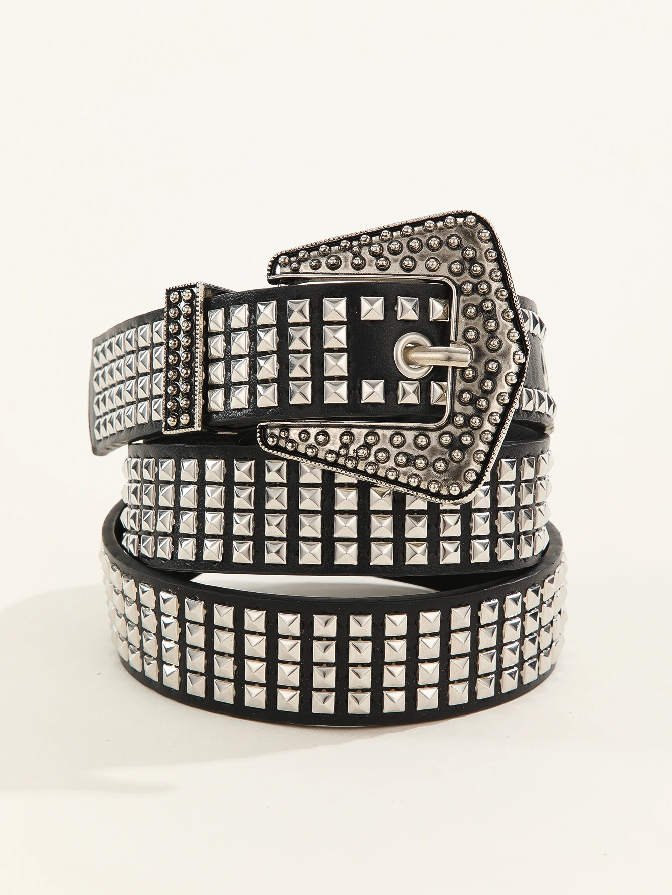 OEM New Style Luxury Western Cowboy Cube Diamond Studded Crystal Leather Strap Pin Buckle Women Rhinestone Belts