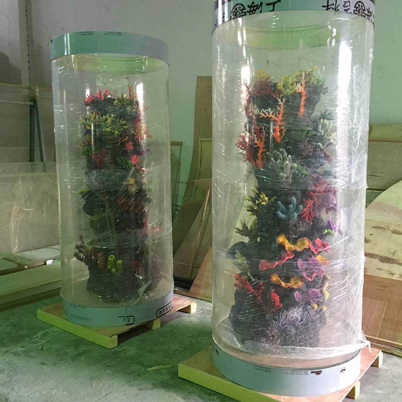 China Factory Luxury Design Customized Large Acrylic Vertical Aquarium
