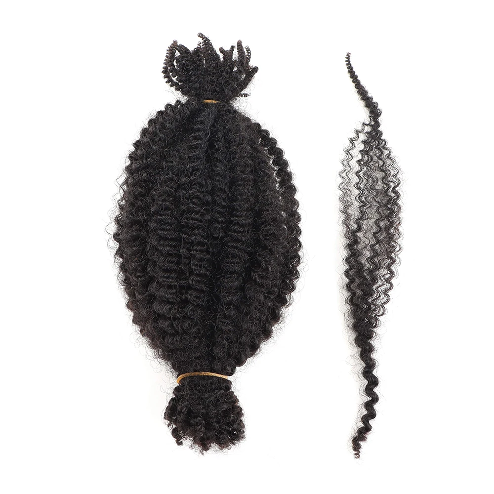 VAST 16 Inch Pre-Separated Springy Afro Twist Hair 100% Human Hair Natural Black Marley Twist Crochet Braiding Hair