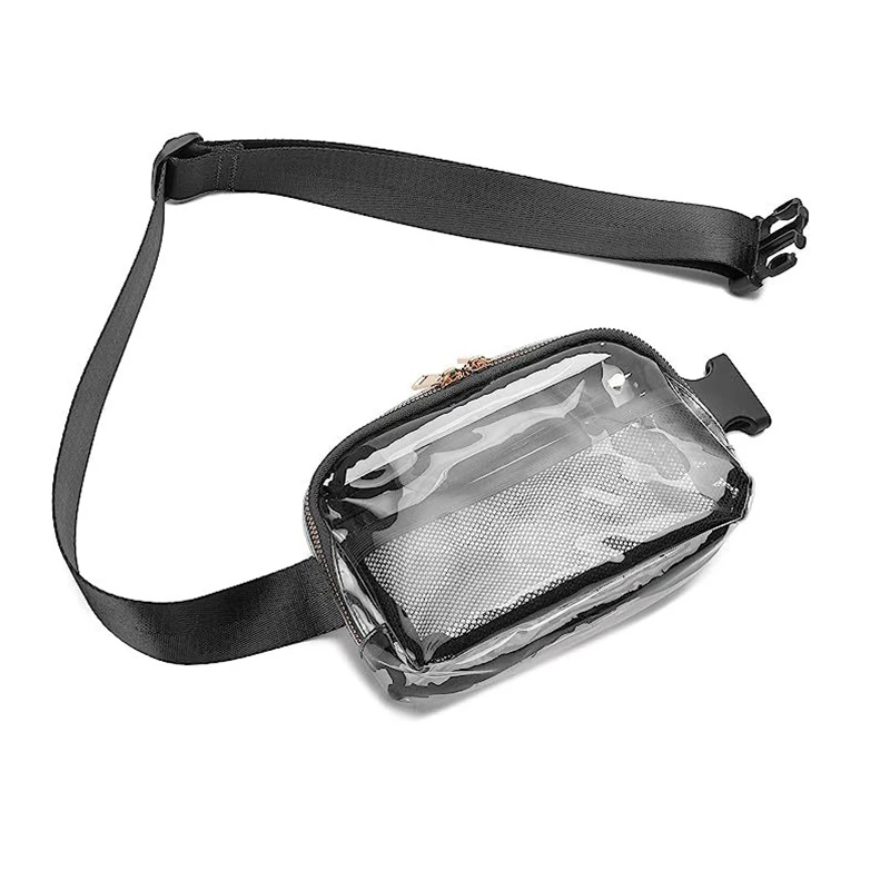 Christmas Gift Clear Crossbody Fanny Pack Stadium Approved for Concerts Events Recycled PVC TPU Running Waist Belt Bag Custom