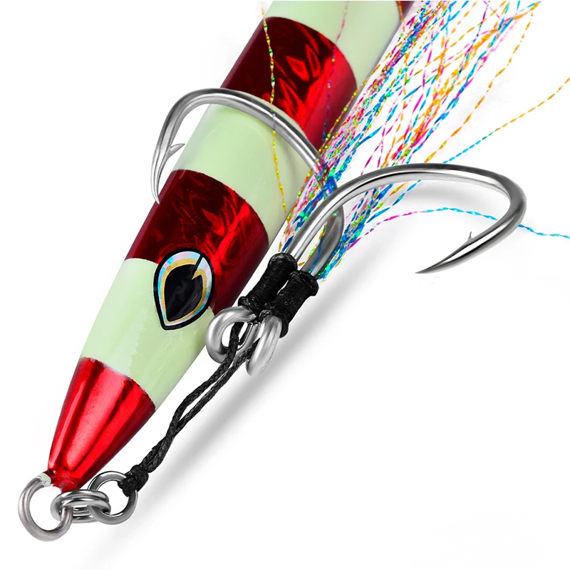 NEW 1/0# 2/0# 3/0# 4/0# 5/0# Sea Fishing Hook Assist Hook For Jig High Carbon Steel Hooks Fishing Accessory