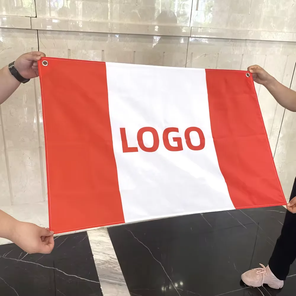 White warp knitted polyester fabric for flex wall hanging trilobal satin tension fabric decoration banner stand 60cmx30cm