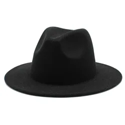 Custom High Quality Wide Brim Panama Fedora Hats Women Wholesale 2022 Wool Felt Classic Party Fedora Hats Men