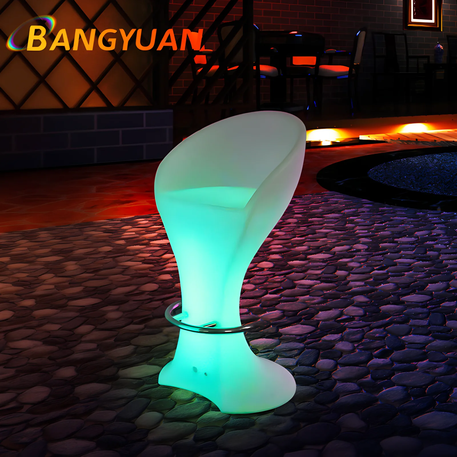 illuminated led cube chair/rechargeable illuminated event LED furniture hire led glow cube box seat bar led light cube for party