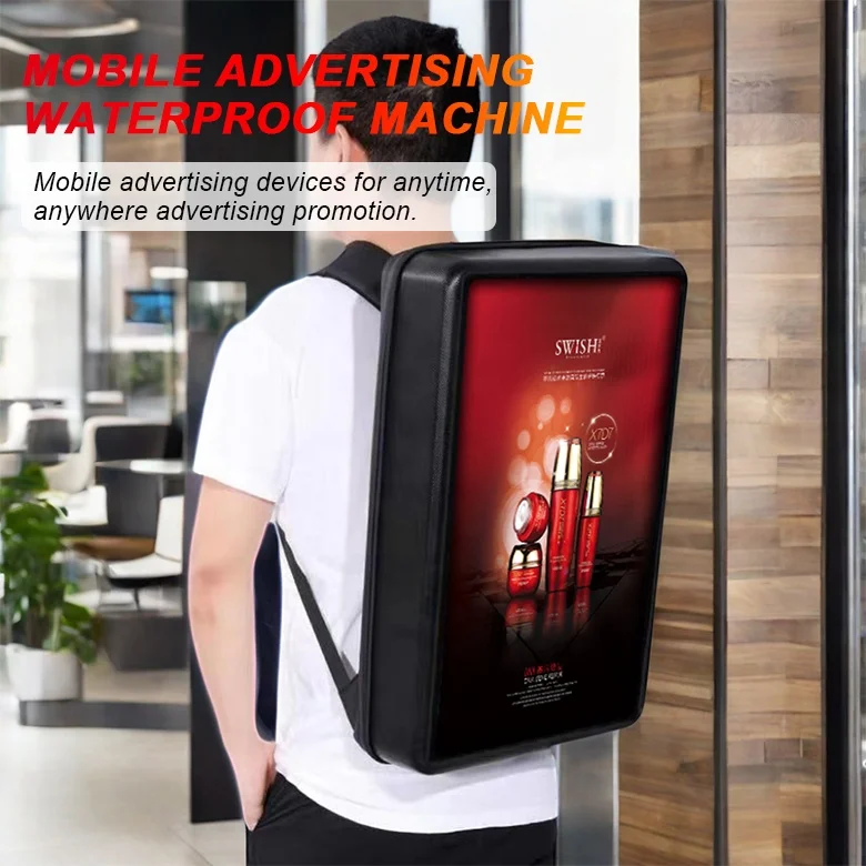 21.5 Inch Waterproof Digital Android Backpack Billboard Mobile Advertising Display Screen Human Walking Billboards