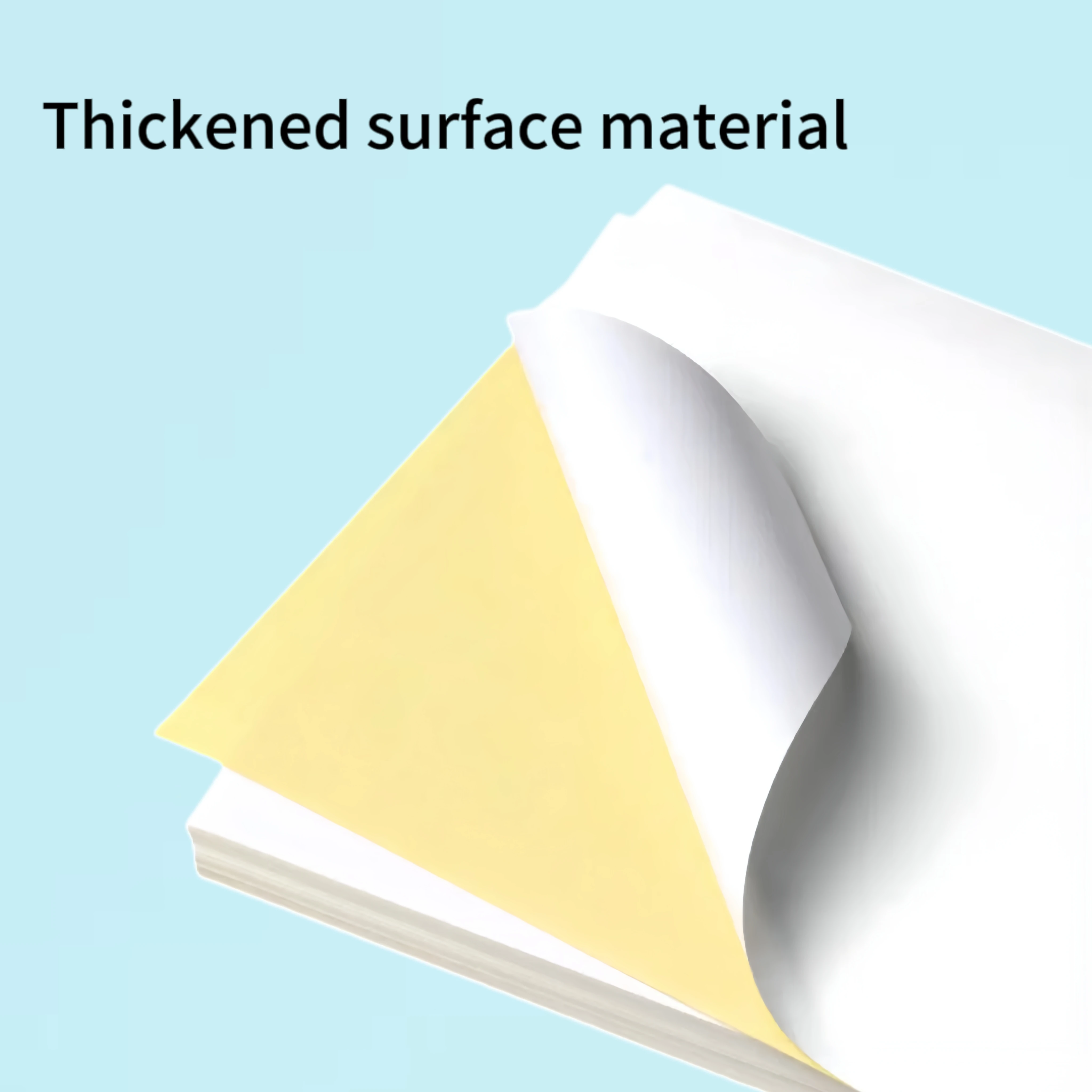 210mmX297mm White Matte Adhesive Paper A4 Printable Raw Material for Custom Sticker 100 Sheets Paper Cover Sheet Inkjet Labelss