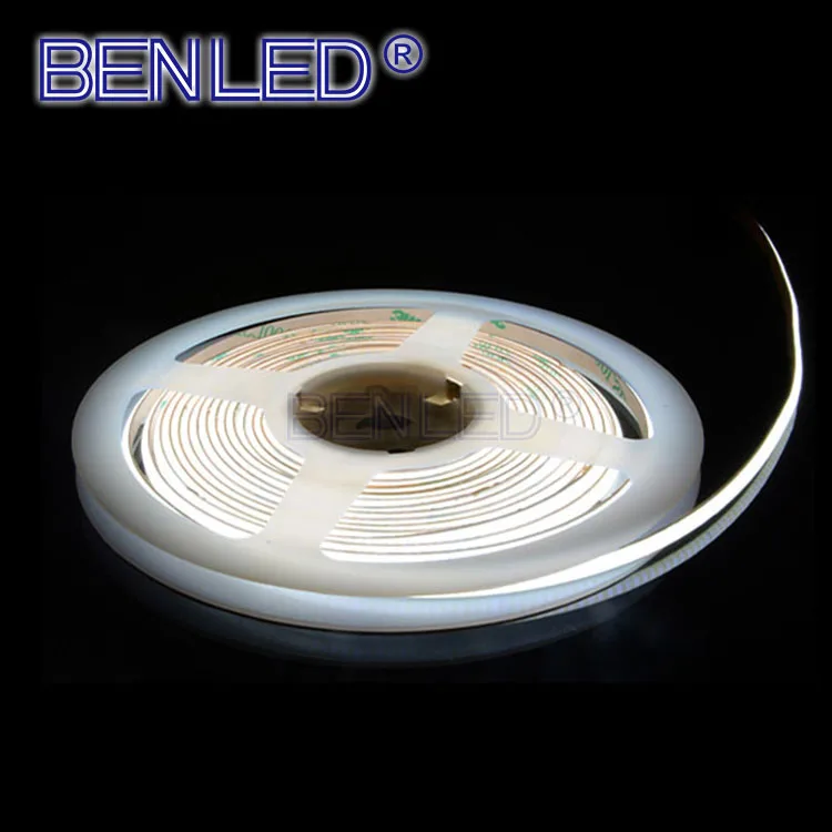 Upgraded High Density LED Tape Ribbon Light DC12V 24V 480leds 8mm IP20 10W/M Dotless RGB Flexible COB LED Strip