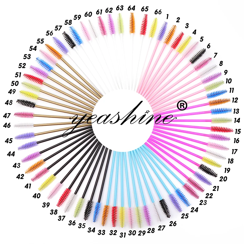 Custom Disposable Mascara Wand Gold And Black Eye Eyelash Applicator Red Lash Brush