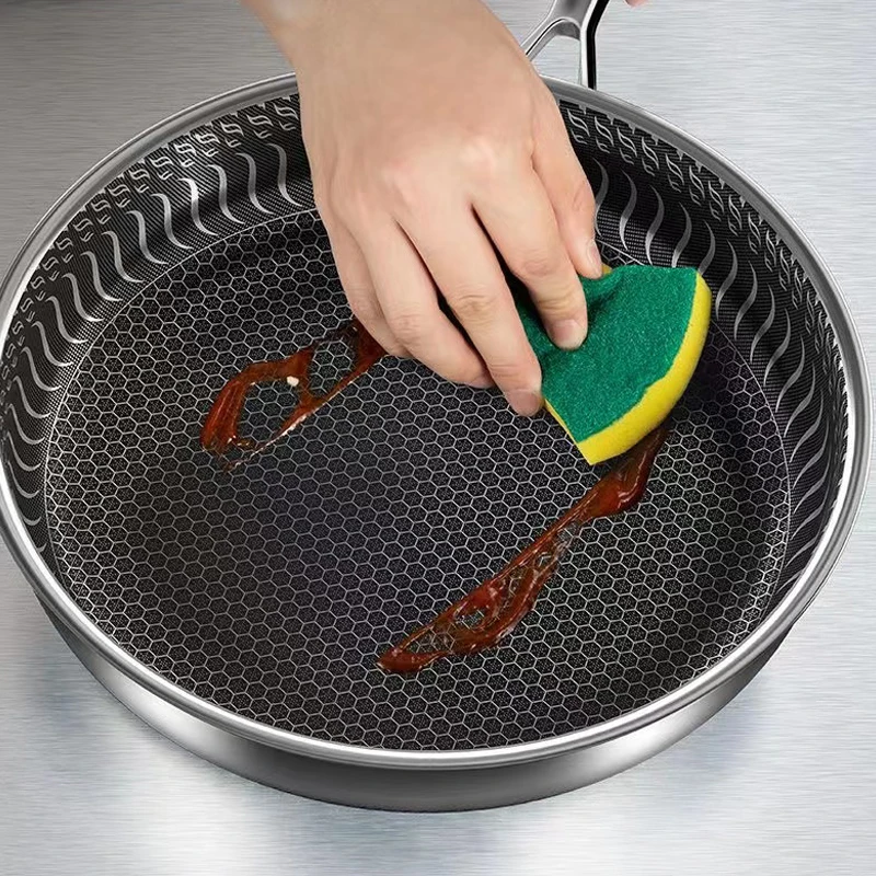 Mofun 5202 Customized Stylish Induction Wok Non-stick Fry Pan Saute Pan with Lid Customised CLASSIC Stainless Steel Flat 2.3mm