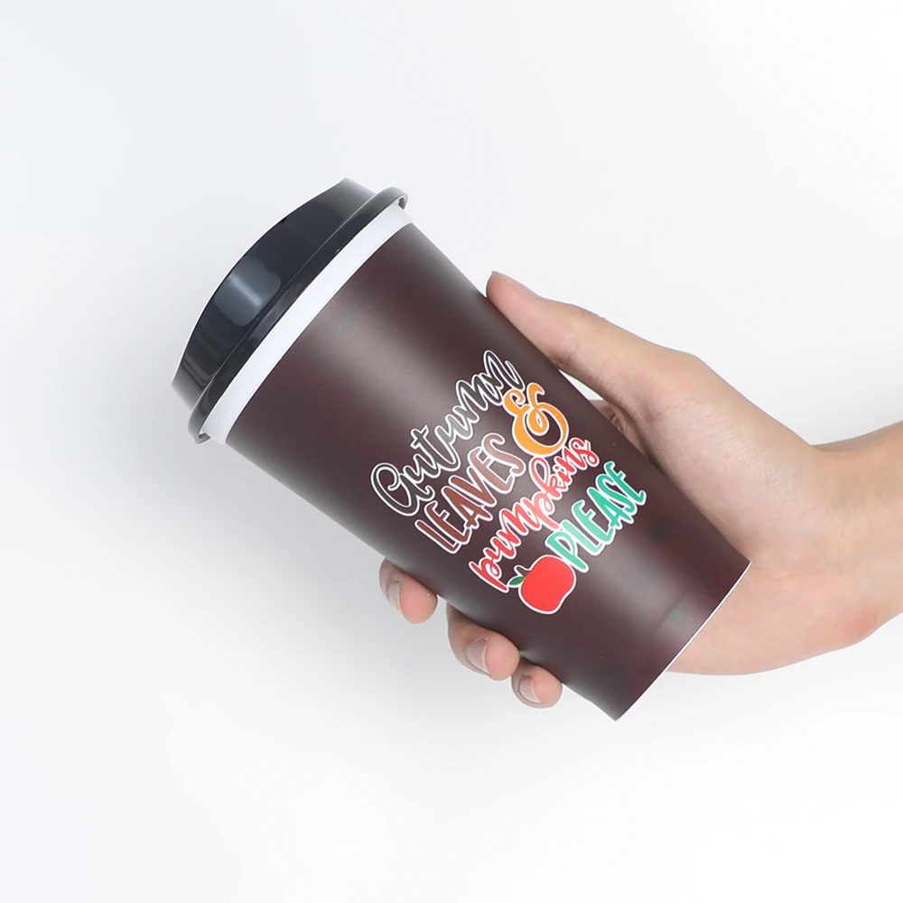 PP reusable colored plastic cups with full color printing