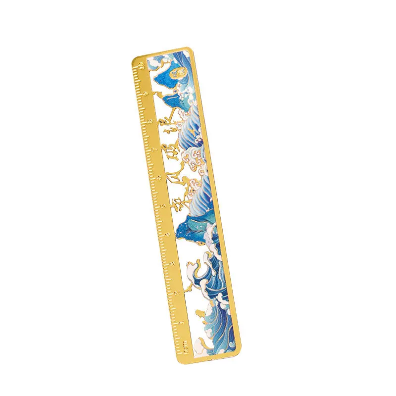 LABON Flower Starry Sky Brass Custom One-sided Bookmarks Die Cutting Printing Bookmark With Tassel