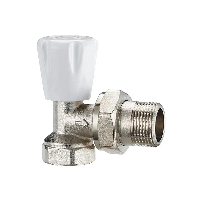 Easy installation 3/4' Nickel Plated HPb58-3 Brass radiator thermostatic angle valve