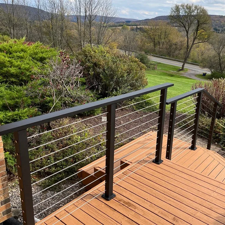 EKOO Surface mount cable railing posts and components