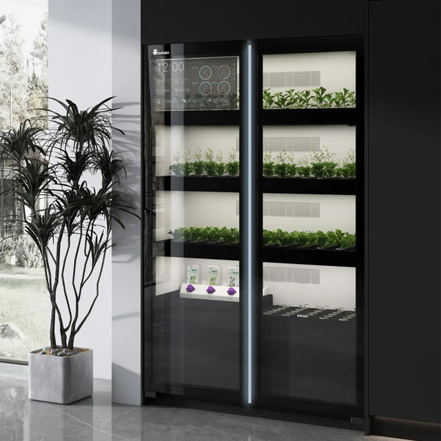 Factory Direct Supply Double Door Indoor Aeroponic Cabinet Growing System width Automatic Nutrient Balance