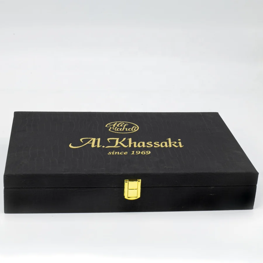 Изготовленный на заказ логотип Роскошная подарочная упаковочная коробка нож кожаная поверхность деревянная для хранения организует косметики