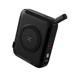 New electronic product ideas 2024 USB-C power bank travel charger wireless PD 20W external battery built-in cable with AC Plug