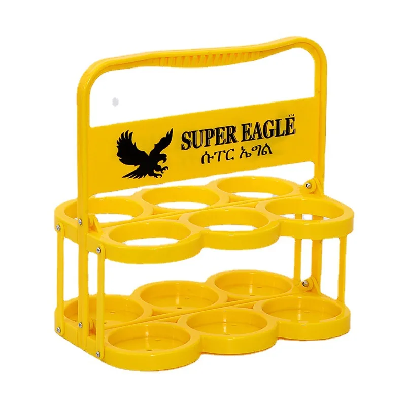 Beer Bottle Carrier Wine Bottle Holder Basket Buckets Coolers & Holders Stocked Custom Printed Folding Plastic 6 Pack