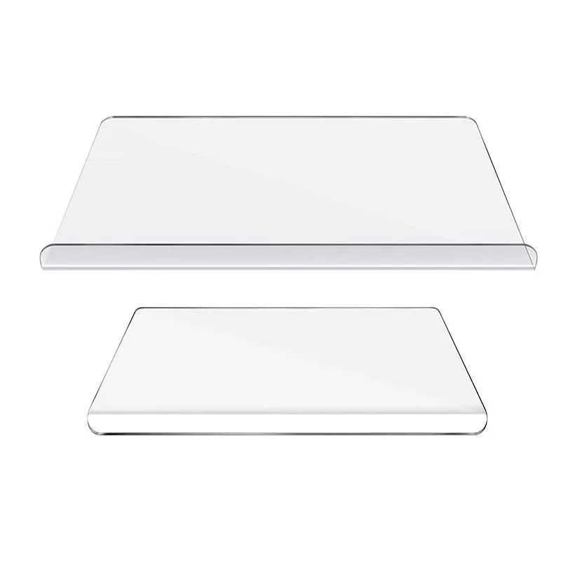 Clear High Quality Acrylic Non Slip Plastic Chopping Board Large Acrylic Cutting Board with Lip for Kitchen