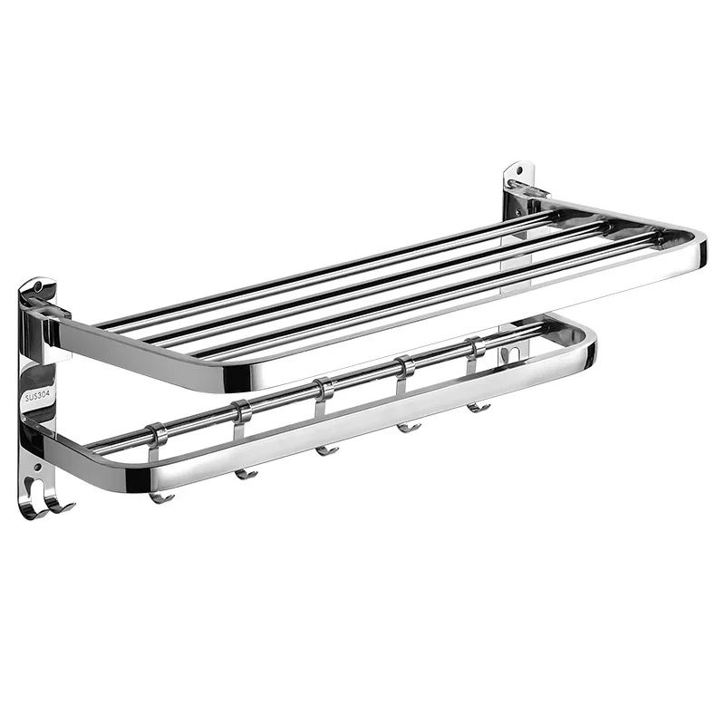 manufacturer custom silver stainless steel bathroom towel rack set brushed gold hanging hotel over toilet