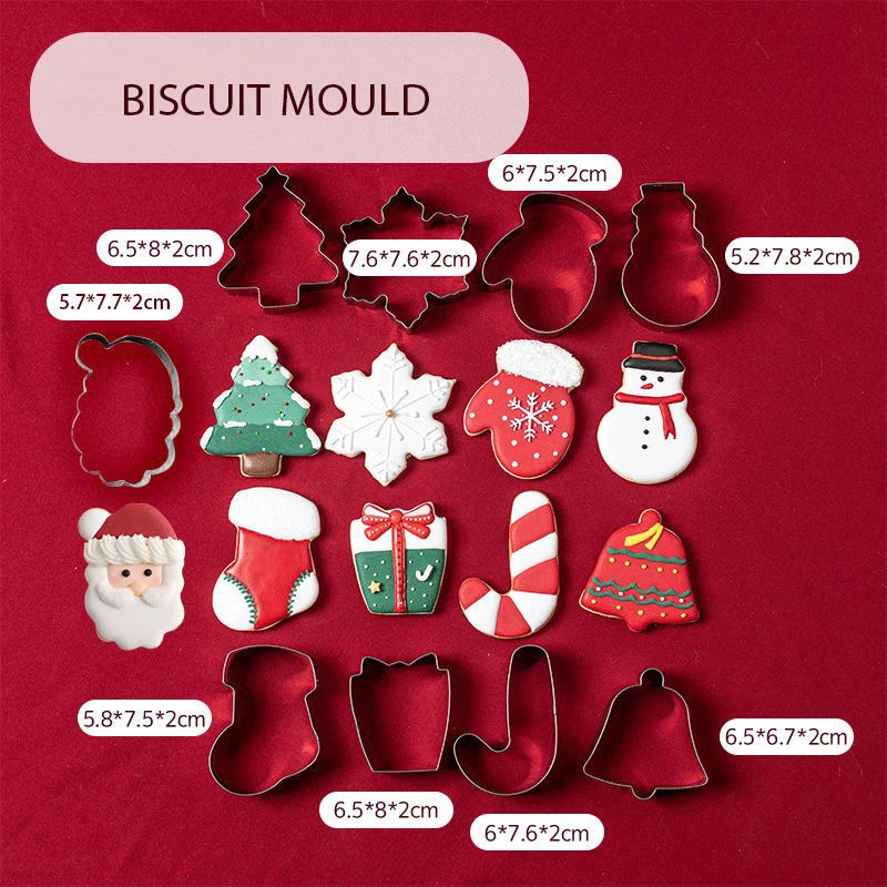 Wholesale Holiday Cookie Molds DIY Biscuit Mold Stainless Steel Cookie Cutter for Christmas