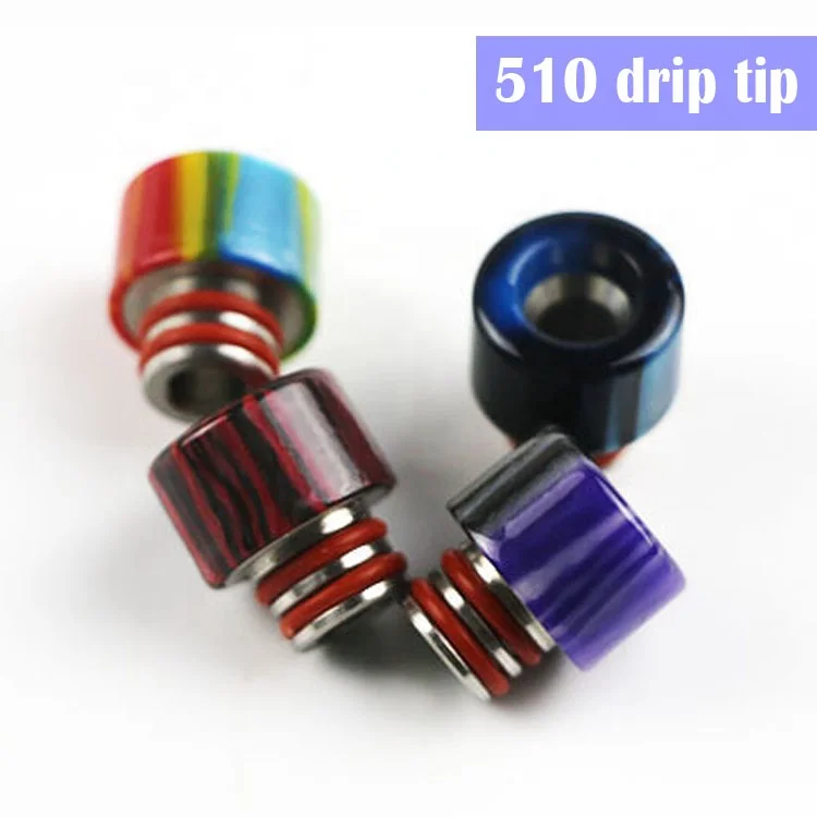 factory e cigarette 510 resin drip tip for most 510 thread tank atomizer as tfv4 subtank mini drip tip