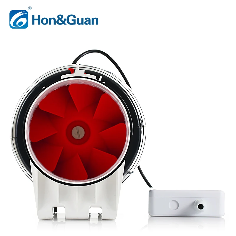hon guan plastic 6 inch 500 cfm high speed lower noise bedroom exhaust fan