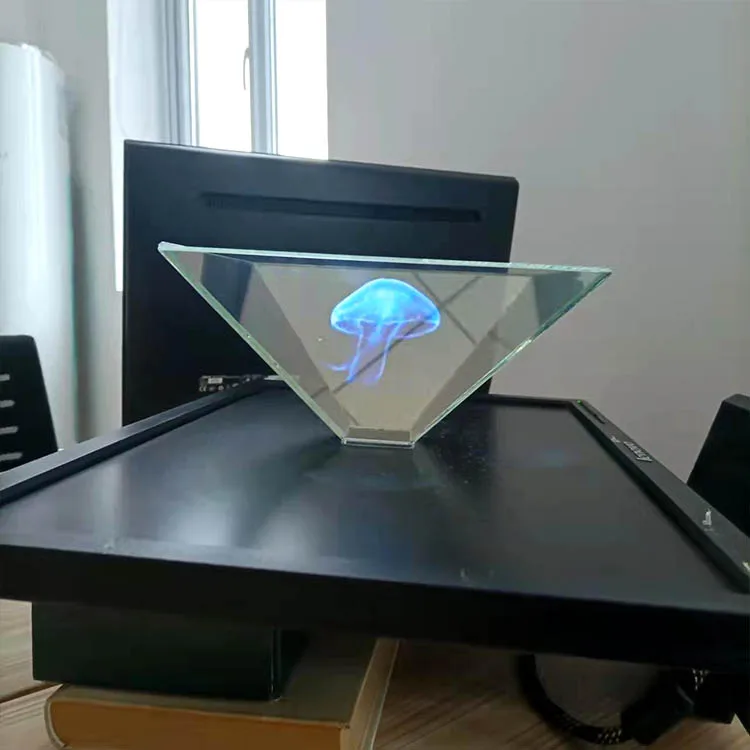 High Quality 3D Holographic Hologram Display Pyramid Suck Stand Projector For Android smartphone