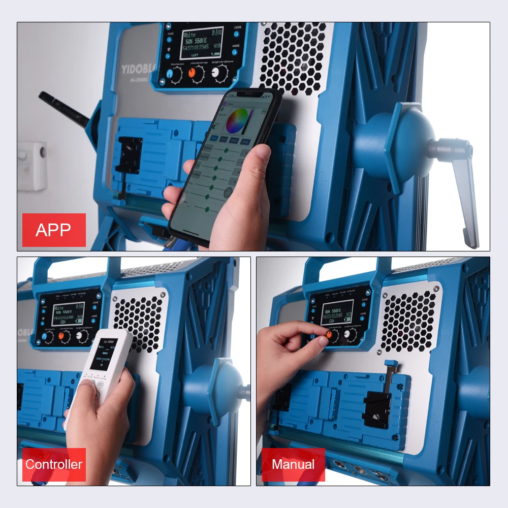 AI-2000C led photo video studio led light TV broadcast lighting for film production 12 effects shooting lights professional