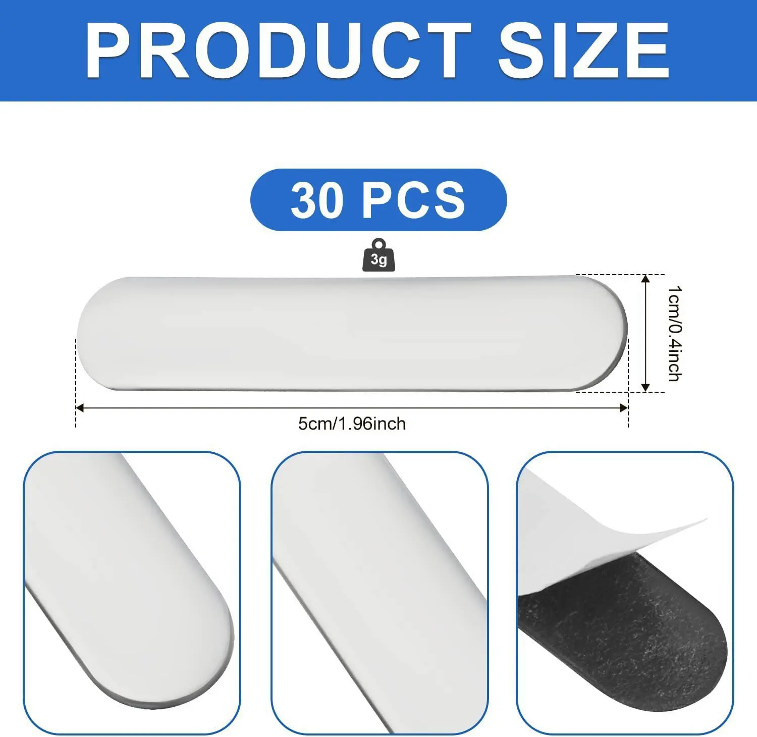 20 Pcs Pickleball Lead Tapes Adhesive Pickleball Edge Guard Tape Bars to Increase Power Swing Speed