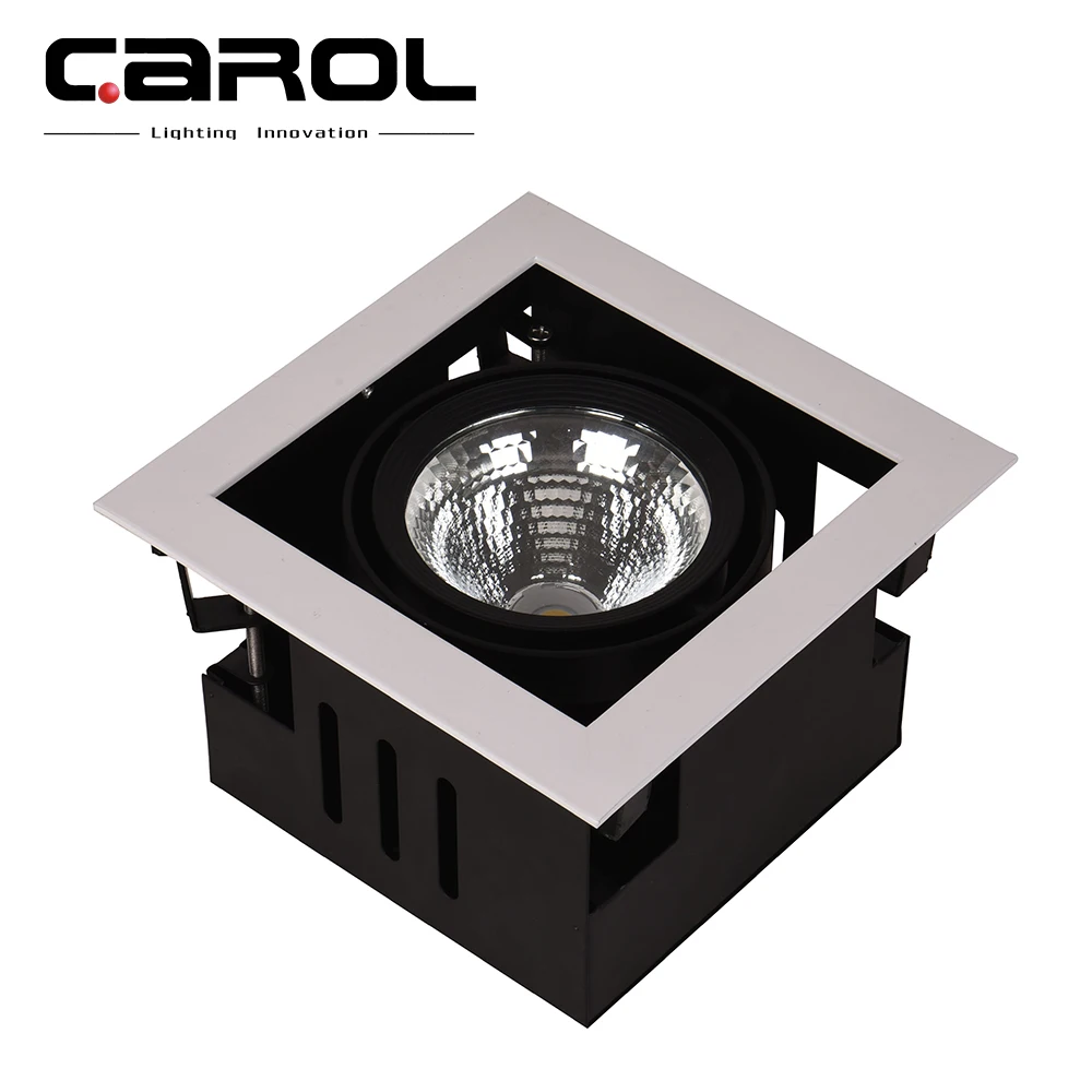 Good quality high lumen rotating double head downlight 2*35w black double spot adjustable rectangle down light
