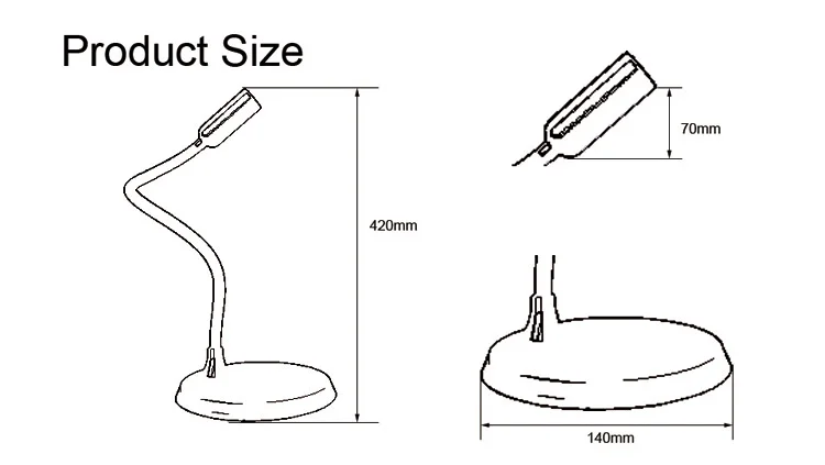 Manufacturer Aluminum Timer Eye-Caring Portable Office Work Led Reading Light Focused Desk Lamp Study Table Lamp