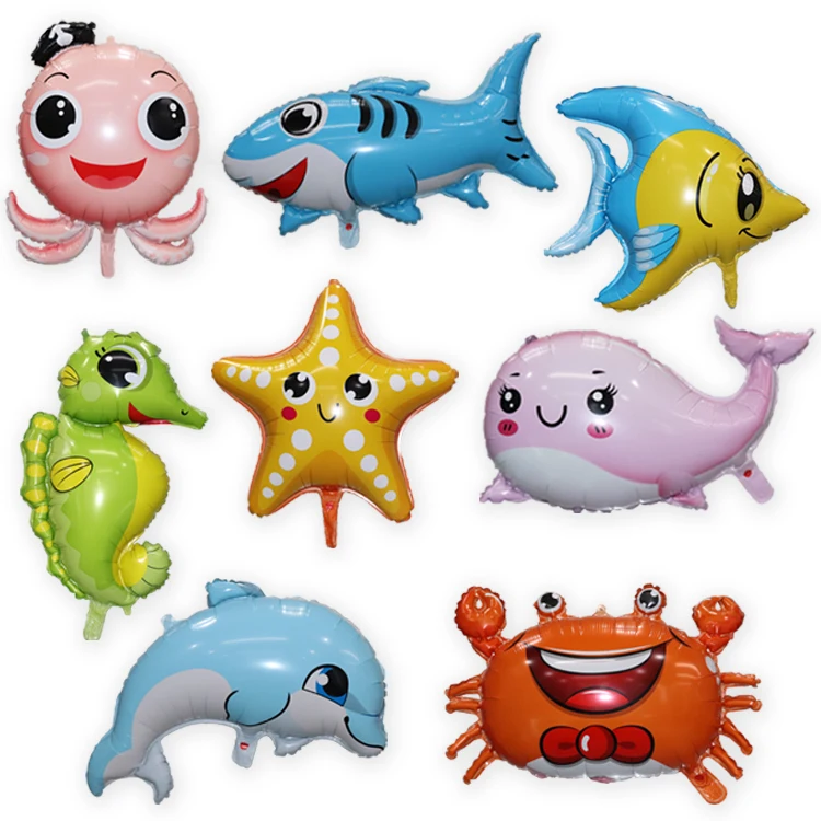 New Design Helium Party Balloon Inflatable Dolphin Cartoon Foil Balloons
