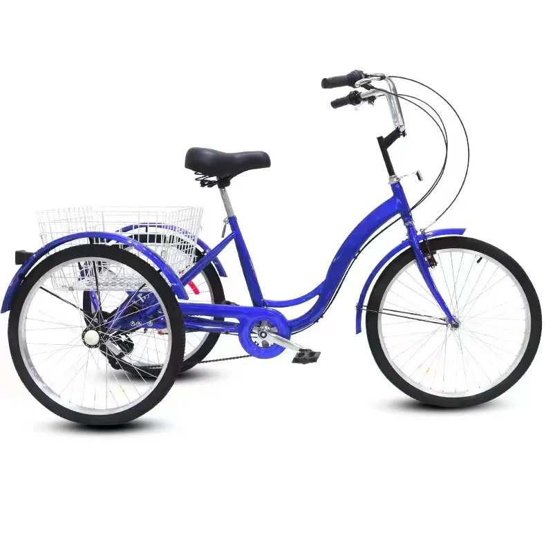 Factory good quality 3 wheel tricycle Elderly pedal tricycle basket for adult  20/24 inch foot other tricycles cargo for sale