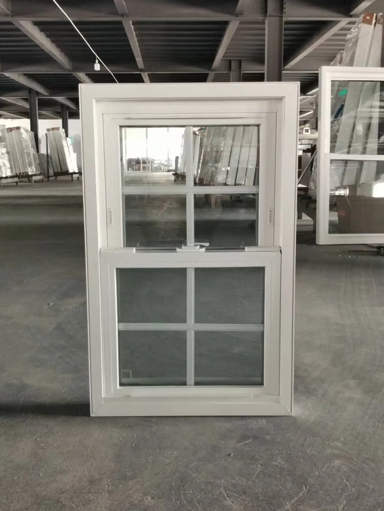 American style black and white vinyl double hung windows single hung windows with low e glass and nailing fin