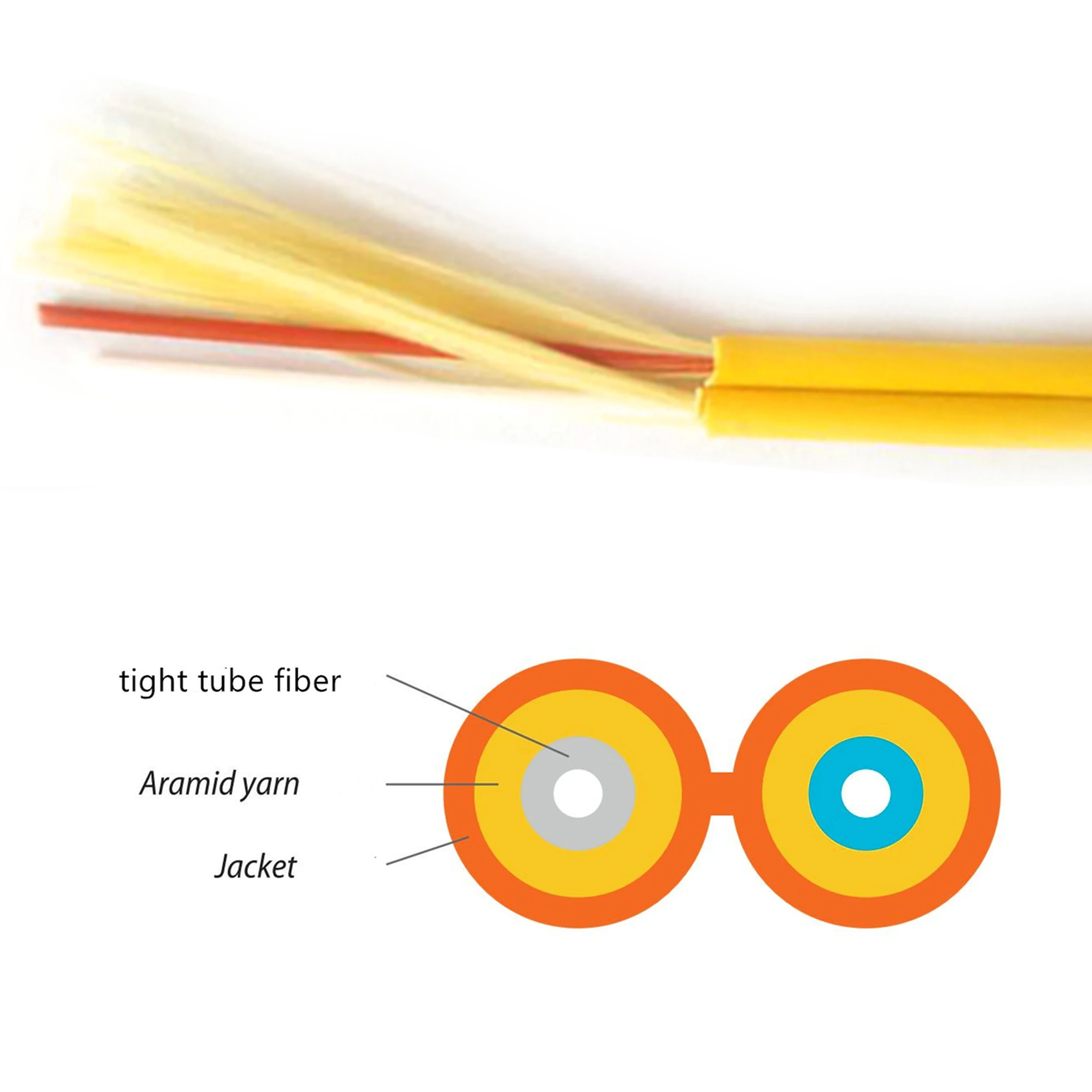  Communication equipment connection 2C-SM-IN indoor core FTTH fiber 2000m single-mode cable