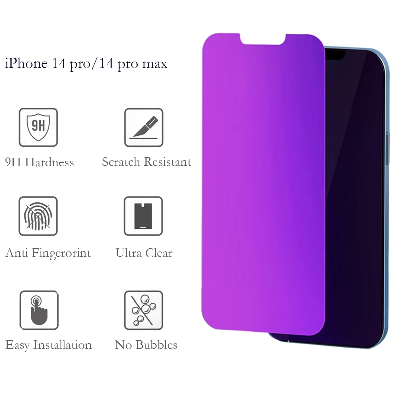 8d mirror mobile phone for iphone 14 pro max Anti Spy Anti Blue Light HD tempered glass screen protector privacy 14 pro max