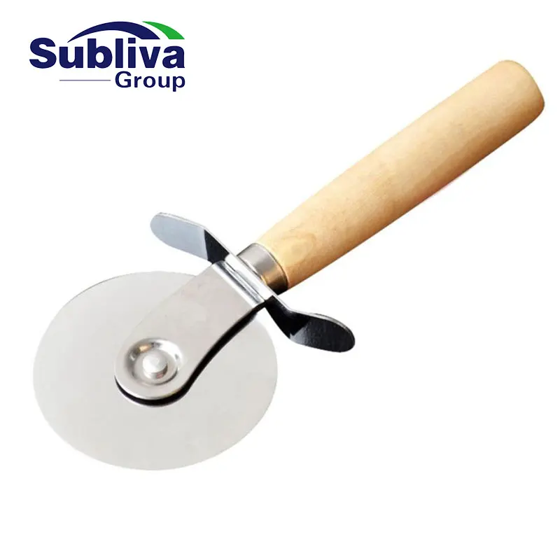 Pizza Cutter With Wooden Handle 6.5cm