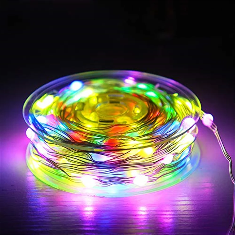 USB RGB Гирлянда из медной проволоки, уличная сказочная гирлянда для рождества, вечеринки, свадьбы